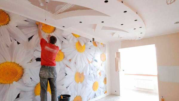 Как самостоятельно поклеить 3D-обои